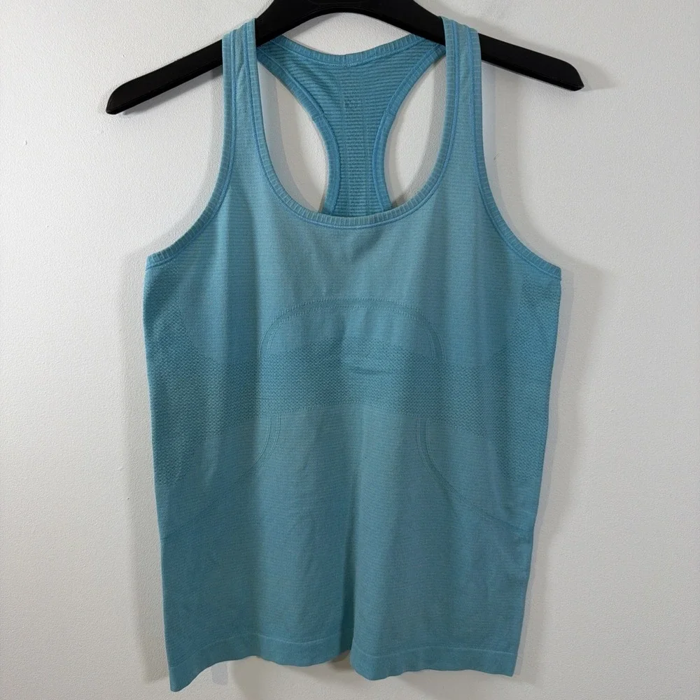 Lululemon Run Swiftly Tech Racerback Tank Top Pacific Teal Tonic Size 10 Gym Run